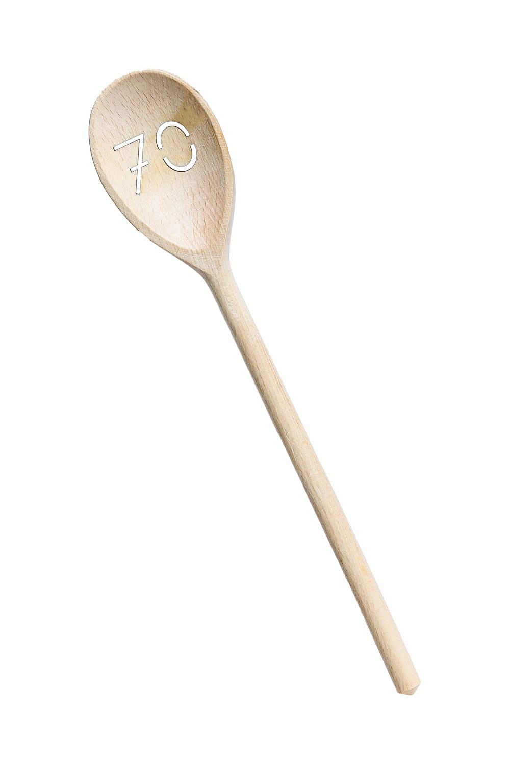 Mit dieser kreativen Holzkelle macht das Kochen doppelt so viel Spass. Die Zahl 70 ist ausgestanzt. Ein perfektes Holzgeschenk. Dieser kleine und witzige Kuechenhelfer ist ein perfektes Geschenk zum 70. Geburtstag.