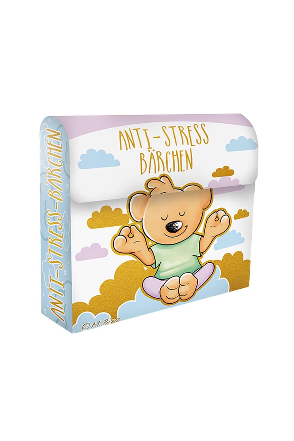Die Anti-Stress Baerchen Naschbox ist perfekt als kleine Geste fuer zwischendurch! Die leckeren Frucht Gummibaerchen gibt es bei Geschenk Insel!