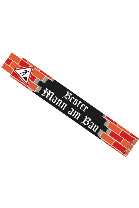 Meter mit dem Spruch: Bester Mann am Bau. Der lustige Meter ist das perfekte Geschenk fuer jeden Mann oder einen Bauarbeiter. Denn der Mann benoetigen immer wieder mal einen Zollstock. Ein kreatives und praktisches Geschenk fuer Maenner zum Geburtstag, zum Vatertag oder zu Weihnachten.