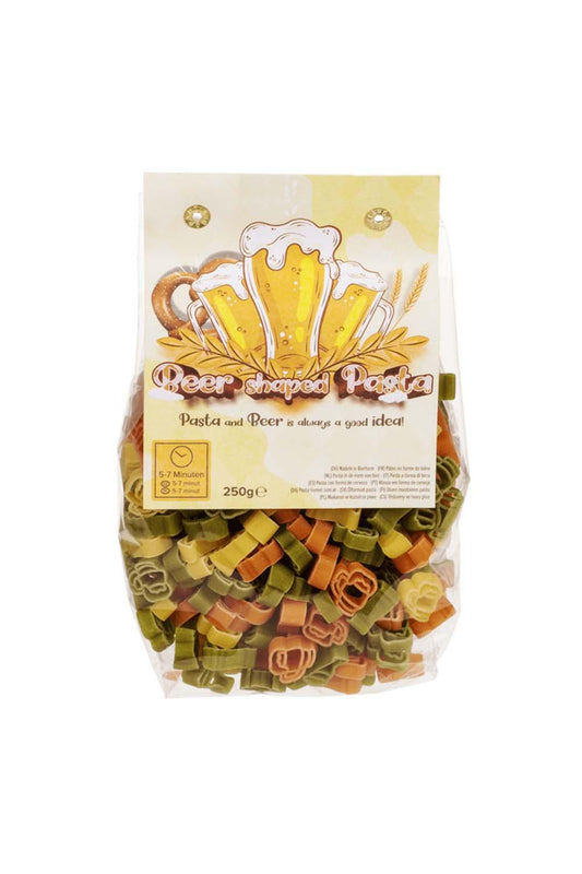 Bier Teigwaren als Geschenk. Bierform Pasta fuer Bierliebhaber