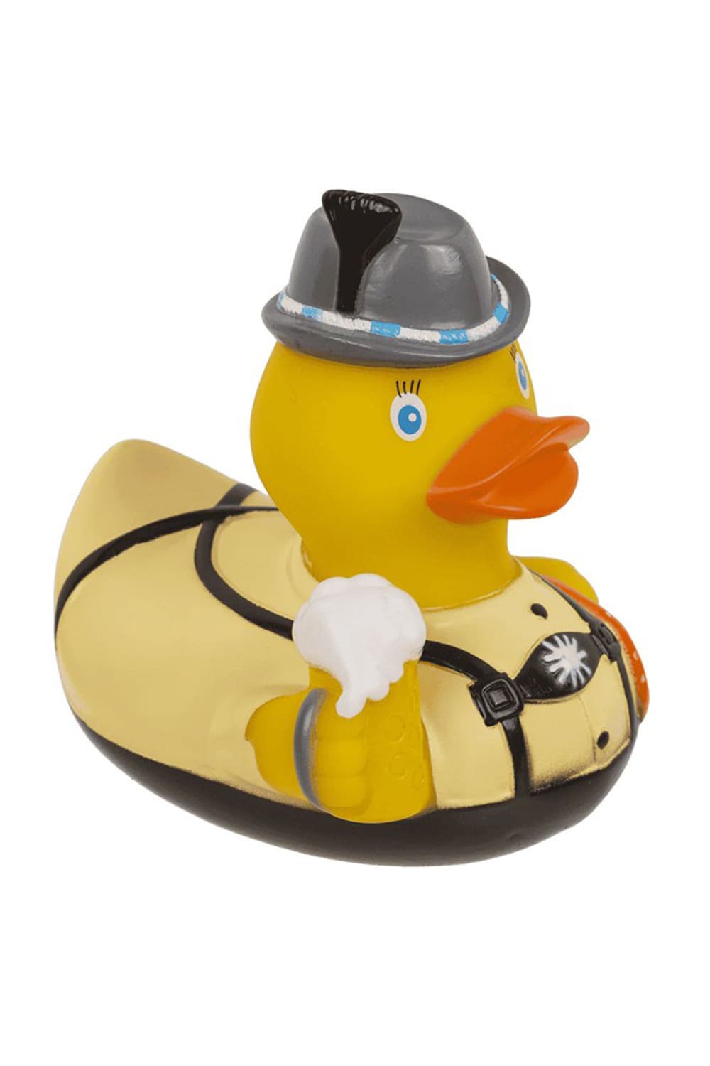Bierfest Badeente im Bier-Look, 8 cm gross.