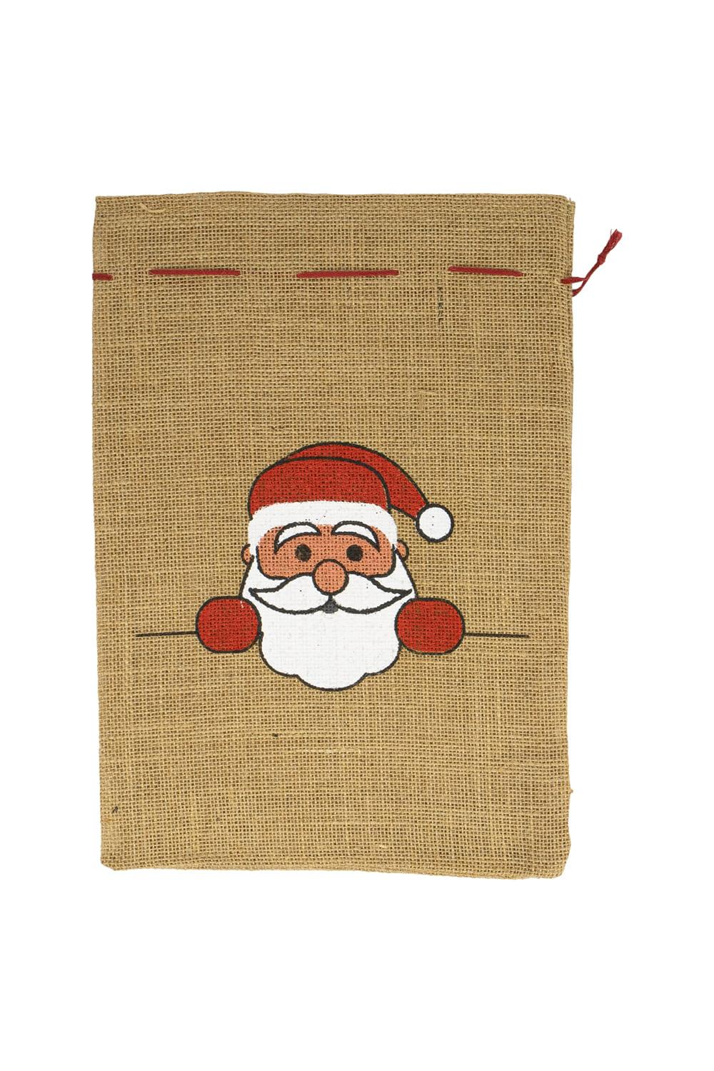 Der Chlaussack ist aus Jute und ist ca. 25 x 35 cm gross. Auf dem Jutesack ist ein Samichlaus aufgedruckt. Eine originelle und beliebte Geschenkverpackung fuer den Samichlaus Tag und die Weihnachtszeit. Einfach mit Leckereien und kleinen Geschenken befuellen!