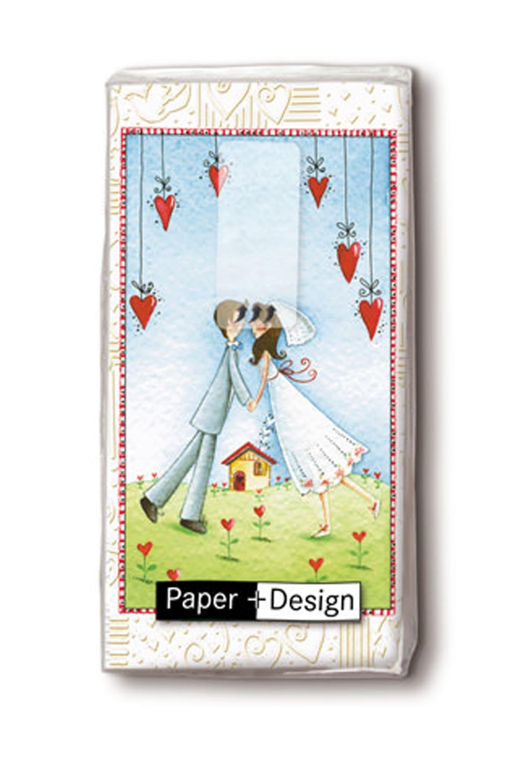 Diese suessen ewige Liebe Taschentuecher sorgen fuer viel Freude. Diese Motivtaschentuecher eignen sich auch als tolle Dekoration fuer das Bad oder fuer die Wohnung. Eine kreative Idee als Geschenk fuer das Brautpaar. Auch ideal als Deko fuer das Hochzeitsfest oder als kleines Mitbringsel zur Verlobung!