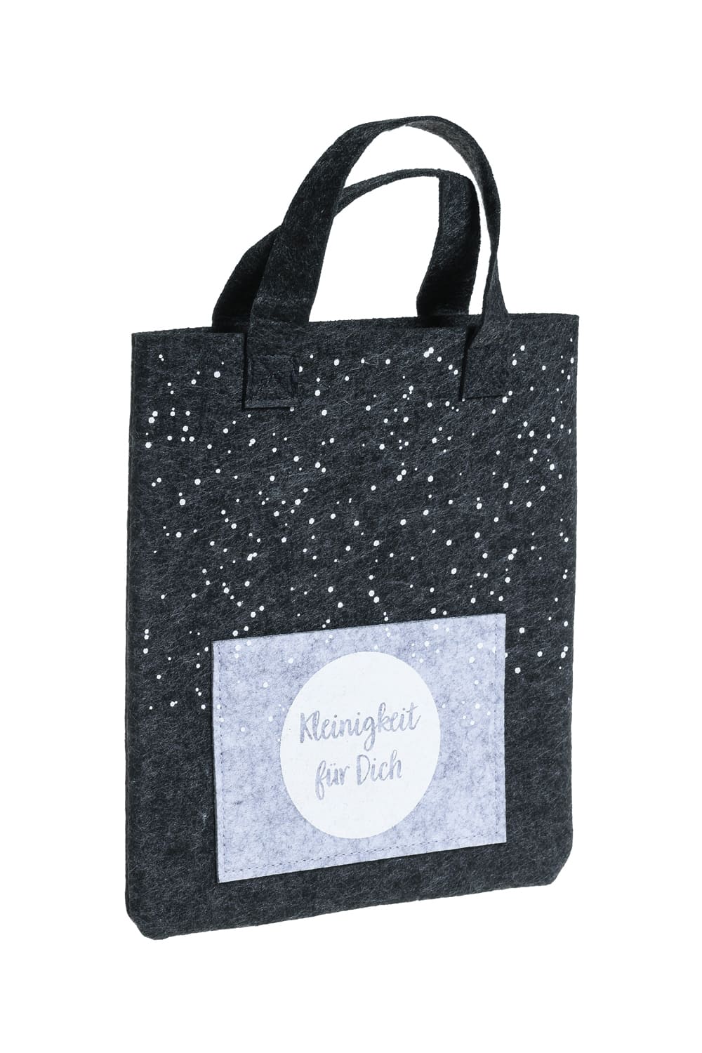 Die Tasche ist aus Filz und mit der Aufschrift: Kleinigkeit fuer Dich. Die Filztasche ist eine kreative Geschenkverpackung fuer jeden Anlass. Jetzt bei Geschenk Insel!