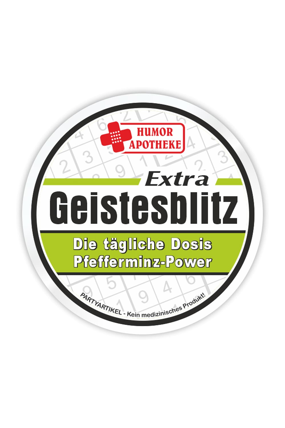 Die leckeren Geistesblitz Bonbons sind in einer Dose mit dem Spruch: Extra Geistesblitz. Die taegliche Dosis Pfefferminz-Power! Ein witziges und leckeres Geschenk fuer alle die gerne naschen und Bonbons bei sich tragen. Natuerlich handelt es sich bei diesen Bonbons um ein Partyartikel und kein medizinisches Produkt!