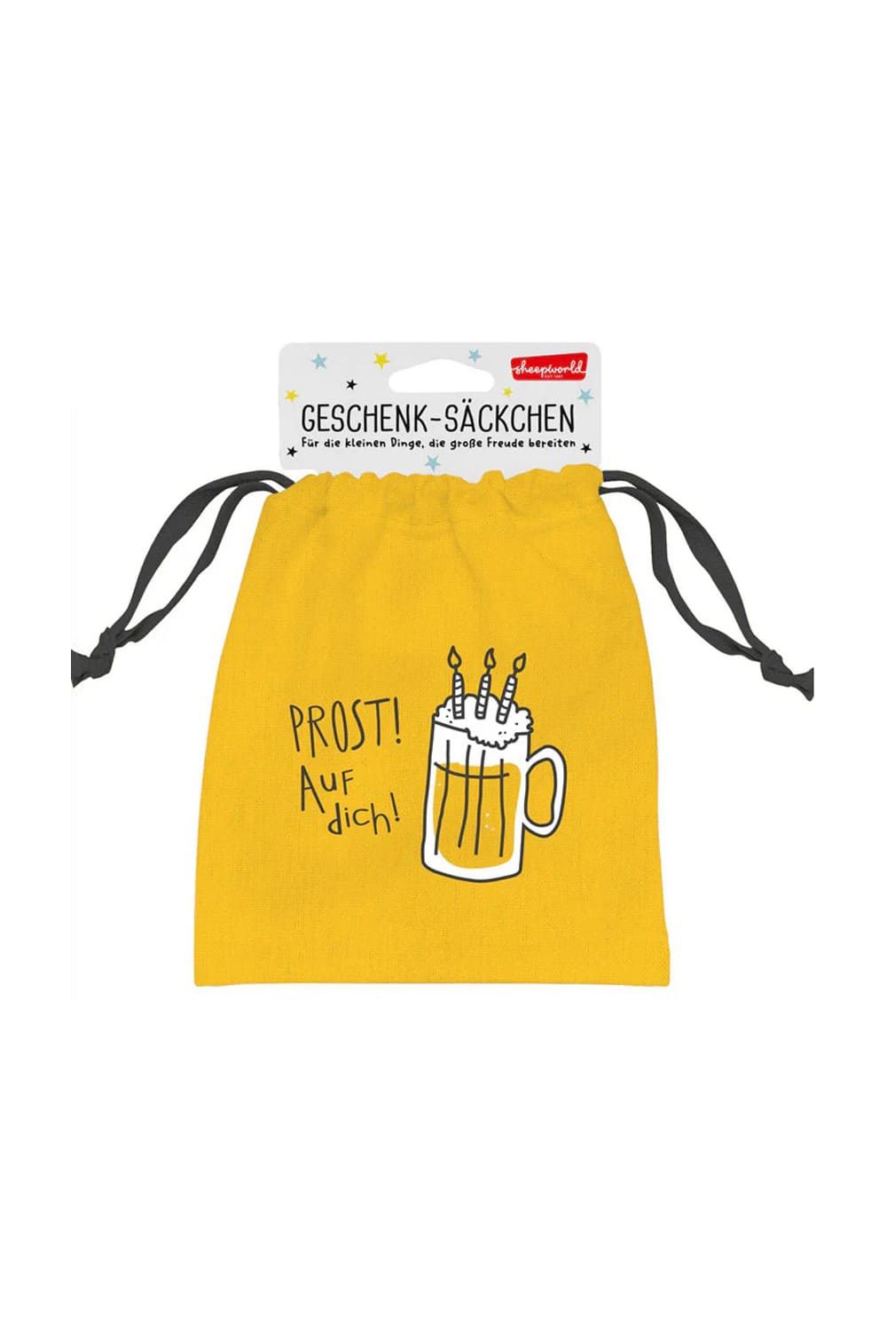 Geschenk-Saeckchen um ein Geldgeschenk kreativ zu Verpacken! Auch ideal zum Befuellen mit Kleinigkeiten. Der Geldbeutel mit dem Spruch: Prost! Auf dich!