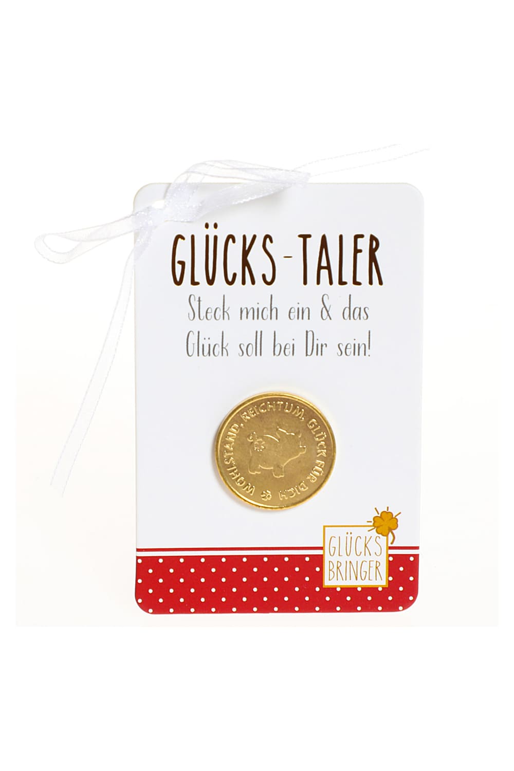 Muenze: Gluecksschweinchen. Wohlstand, Reichtum, Glueck fuer Dich.