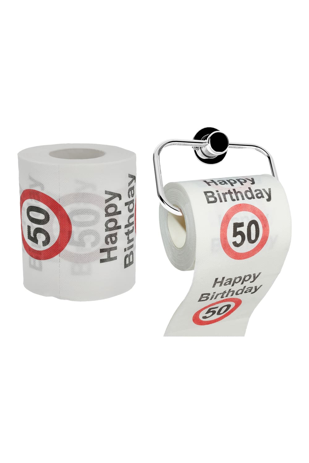 Das WC-Papier mit der Zahl 50, sorgt fuer die beste Unterhaltung. Das Zahlen Klopapier ist ein absoluter Spassfaktor. Witziges Geschenk zum 50. Geburtstag.