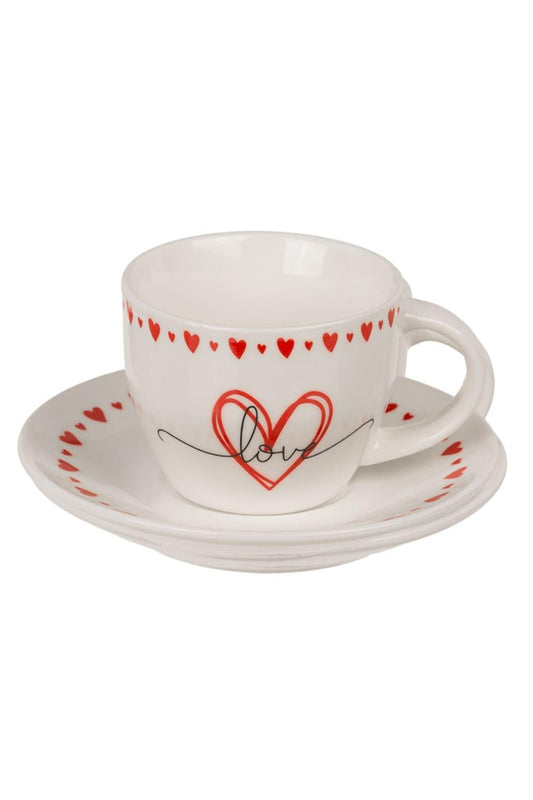 Herz Espresso Tasse. Tasse mit Unterteller. Freundschaftsgeschenk!