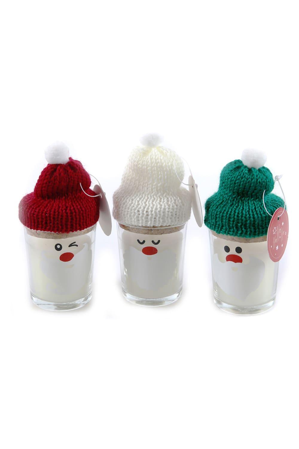 Diese suesse Weihnachtskerze garantiert eine weihnachtliche und ausgelassene Stimmung. Einfach ein perfektes Mitbringsel und Geschenk fuer die Adventszeit. Die Kerze ist im Glas mit Korkdeckel und traegt eine Strickmuetze. Das lustige Kerzenglas ist in drei Farben erhaeltlich. Ein herziges Geschenk zu Weihnachten.