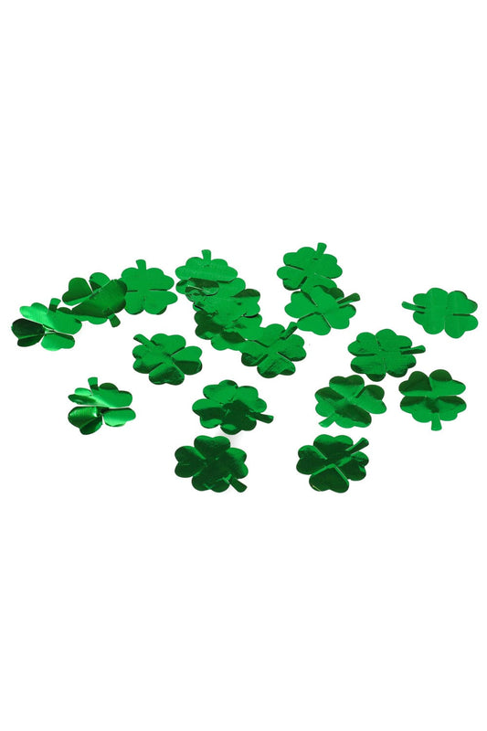 Die Konfettikanone mit den Klee Konfetti. Kleeblätter Konfetti bei Geschenk Insel. Fuer Silvester Party oder eine andere Feier.