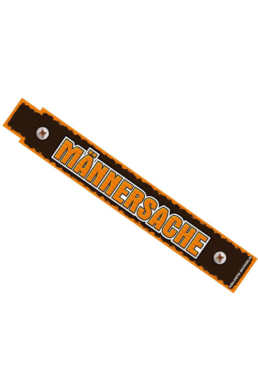 Meter mit dem Spruch: Maennersache Der lustige Meter ist das perfekte Geschenk fuer jeden Mann. Denn der Mann benoetigen immer wieder mal einen Zollstock. Ein kreatives und praktisches Geschenk fuer Maenner zum Geburtstag, zum Vatertag, zu Weihnachten oder fuer ein anstehendes Projekt, wie zum Beispiel einen Hausbau.