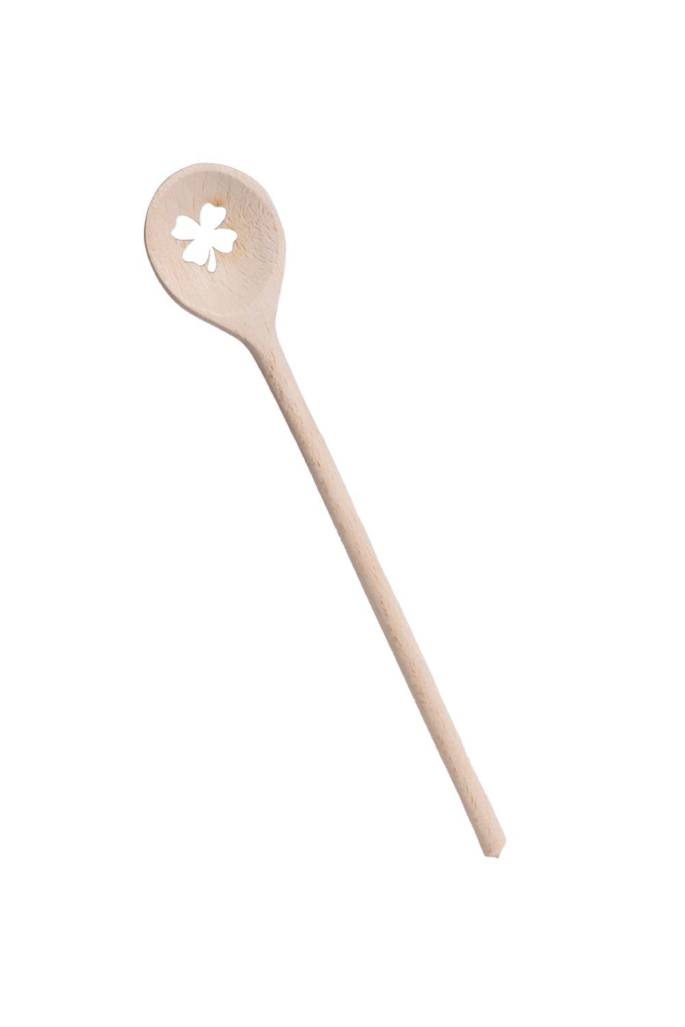 Mit dieser Mini Klee Holzkelle macht das Kochen doppelt so viel Spass. Das Motiv Kleeblatt ist ausgestanzt. Der Kochloeffel aus Holz ist ein perfektes Geschenk!