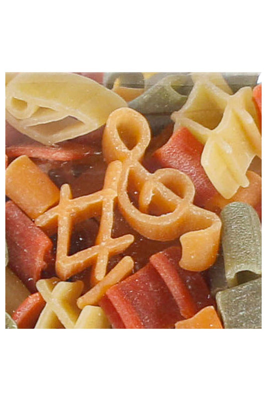 Motivpasta Notenschlüssel. Musiknoten Motiv Teigwaren.