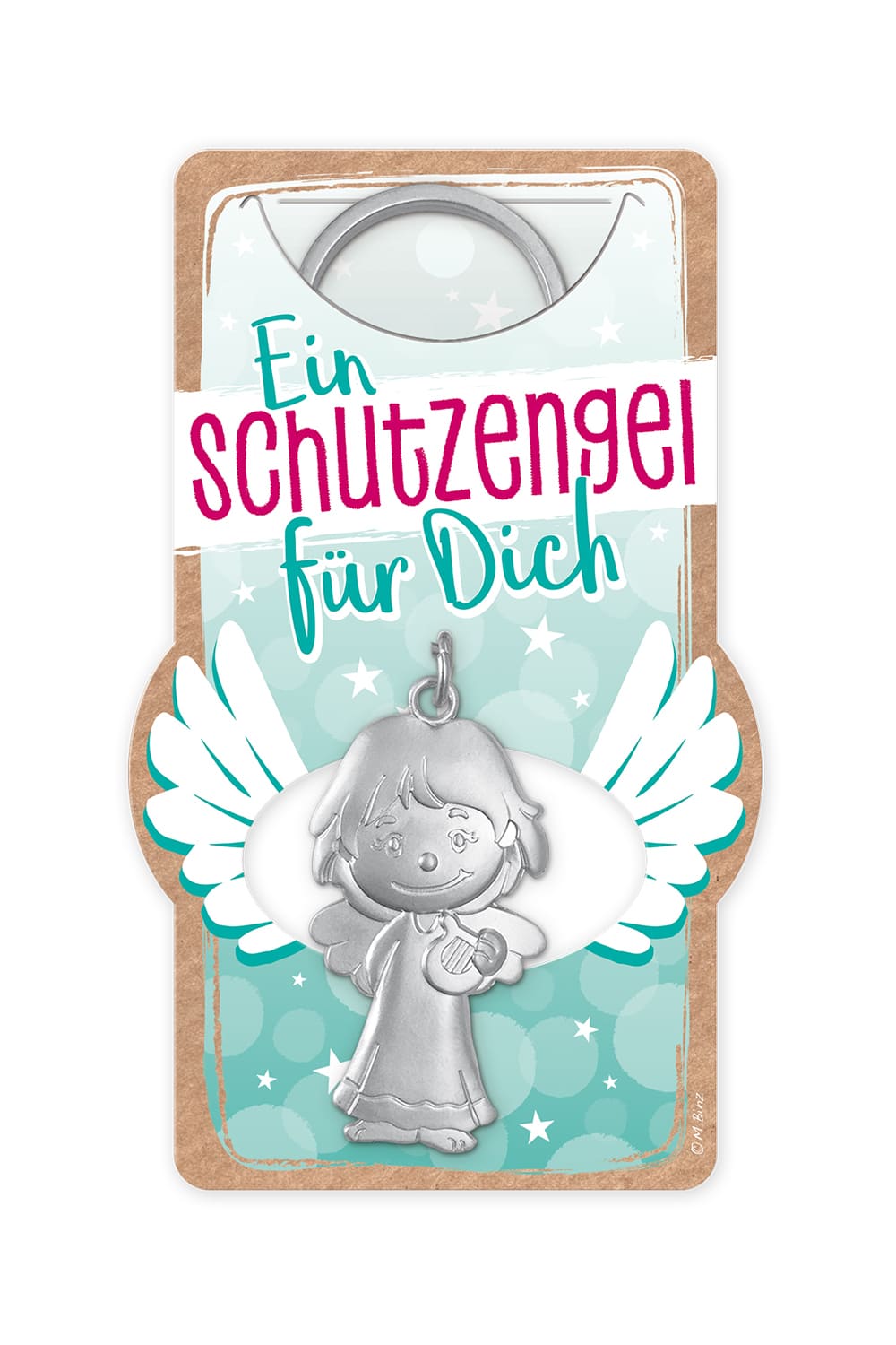 Der Schutzengel Schluesselanhaenger ist ein tolles Geschenk. Der Engel Anhaenger mit herziger Kartonage auf der folgender Spruch steht: Ein Schutzengel fuer Dich.