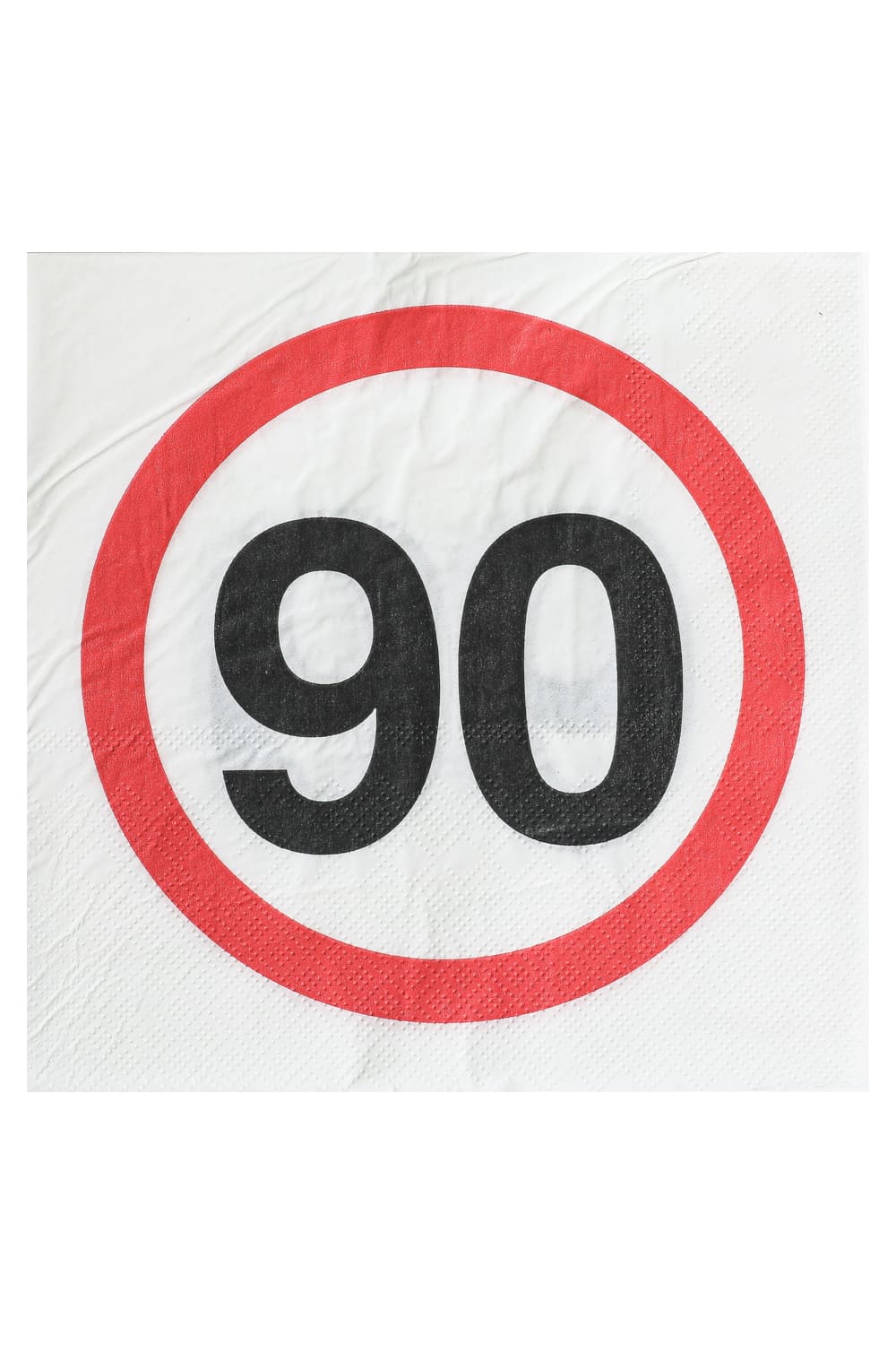 Diese Verkehrsschild Geburtstagsservietten sind perfekt als Geschenk oder Dekoration zum 90. Geburtstag oder fuer eine Jubilaeumsfeier. Eine Servietten Packung beinhaltet 20 Papierservietten. Die Groesse ist ca. 33 x 33 cm (offen).