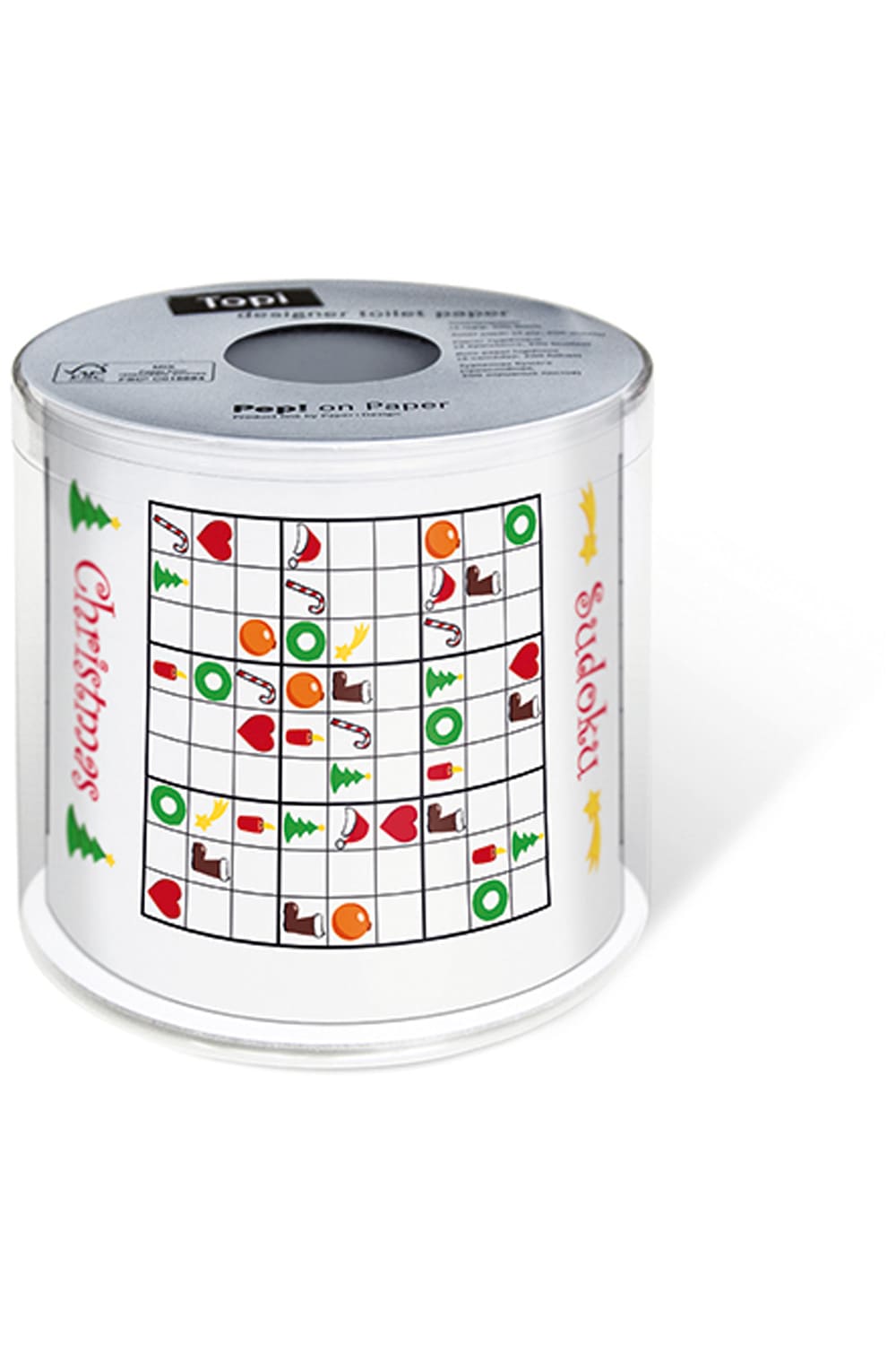 Das Sudoku Christmas Klopapier ist einfach ein absoluter Spassfaktor fuer jedes Badezimmer. Erleben Sie damit einen unvergesslichen Raetselspass auf der Toilette. Ein witziges Geschenk oder Mitbringsel zur Weihnachtszeit und Adventszeit. Einfach ein originelles und lustiges Weihnachtsgeschenk.