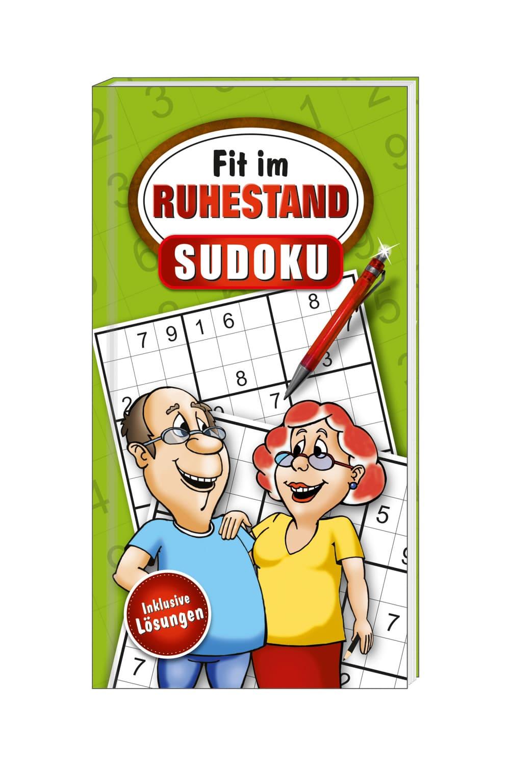 Das Sudoku Raetselbuch ist ein perfektes Geschenk zur Pension. Einfach ein witziger Raetselspass. Fit im Ruhestand. Gedaechtnis-Training.