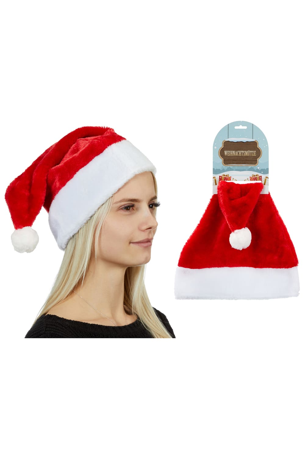 Die kuschelige Weihnachtsmuetze für Erwachsene ist ein perfektes Mitbringsel für die Weihnachtszeit. Eine kuschelige Muetze für die Adventszeit oder den Samichlaustag. Produktinformation: Die Weihnachtsmuetze (Erwachsene) ist in einer Einheitsgroesse. Material: 100% Polyacryl.