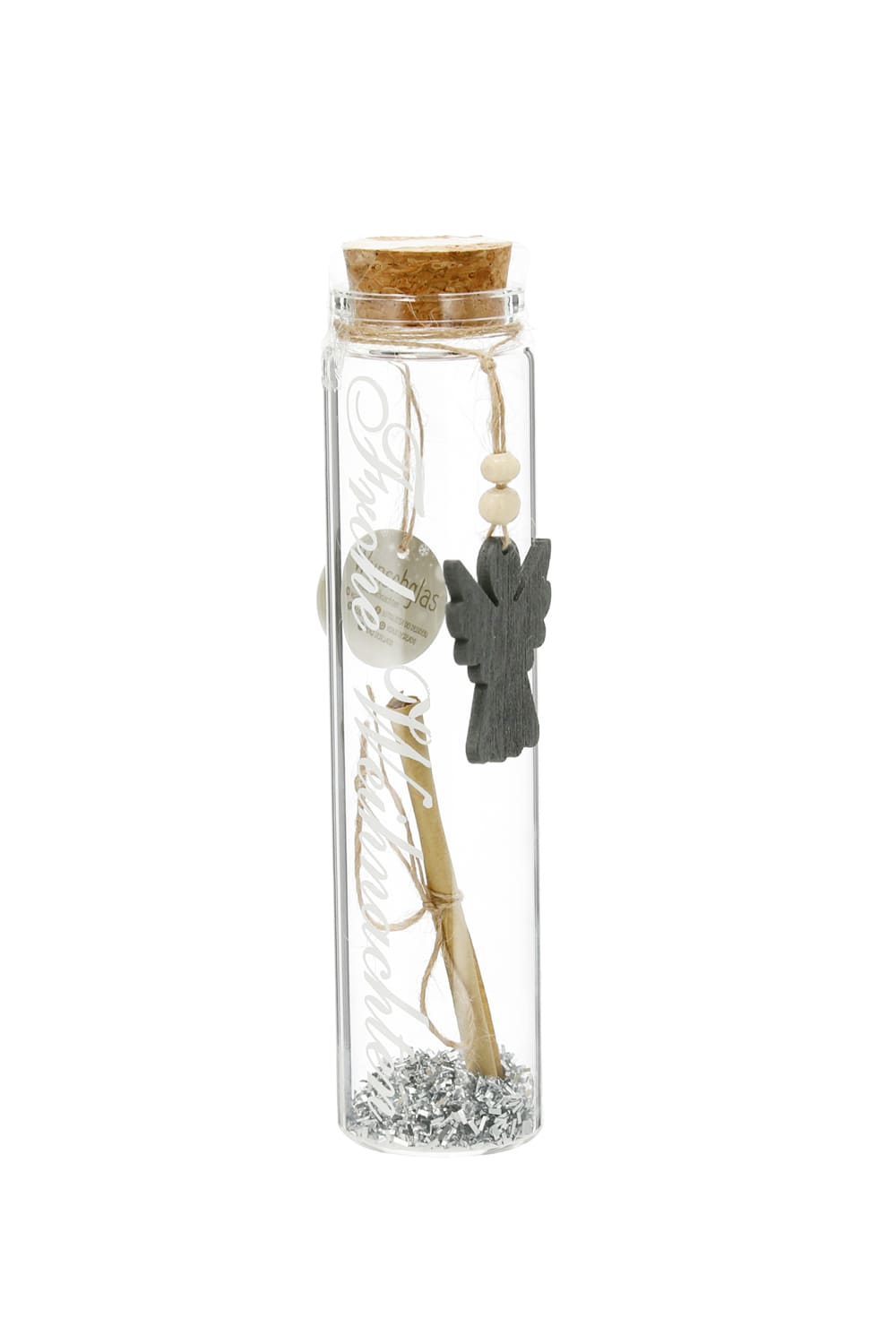 Dieses Engel Wunschglas ist perfekt um ein Geldgeschenk kreativ zu verpacken. Auf dem Glas steht: Frohe Weihnachten. Jetzt bei Geschenk Insel.