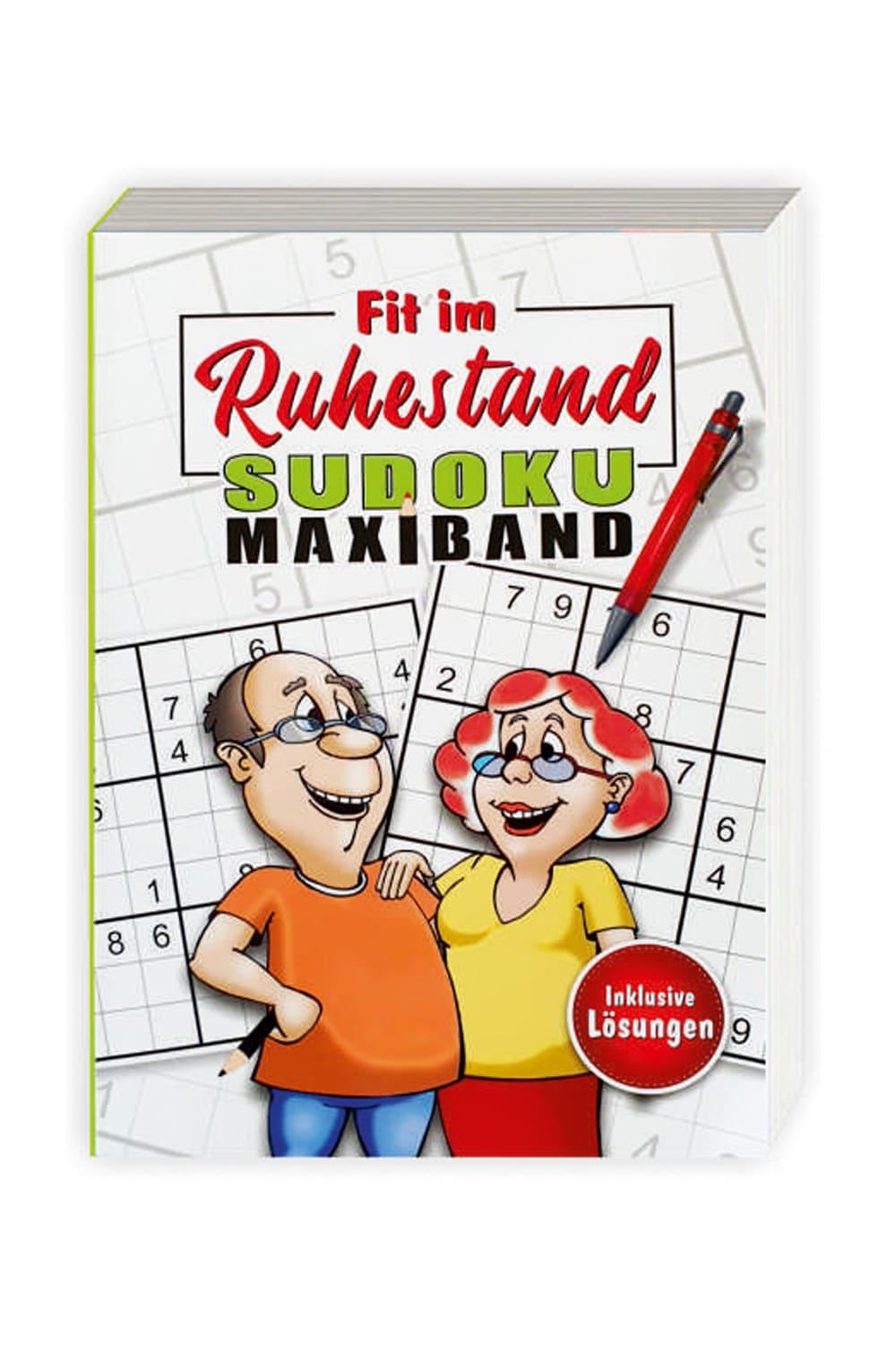 Der XL Sudoku Raetselblock ist ein perfektes Raetsel Geschenk zur Pension. Fit im Ruhestand. Maxiband. Jetzt bei Geschenk Insel bequem bestellen.