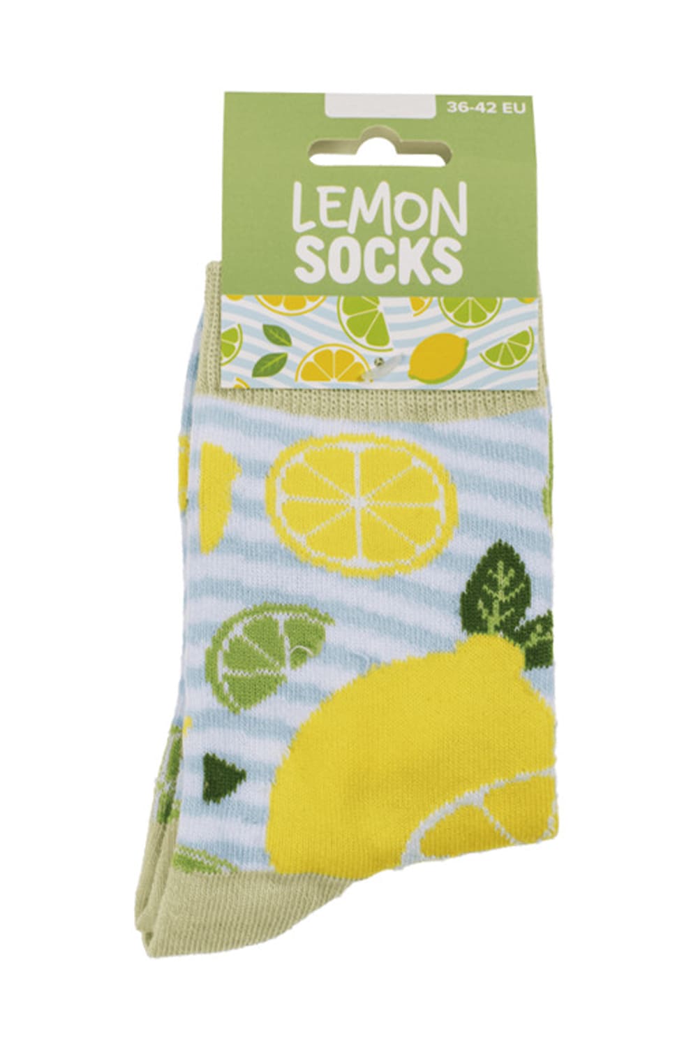 Spassocken mit Zitronen und Limetten Motiv! Diese lustigen Socken sind ein ideales Geschenk! Die Motivsocken sind in der Einheitsgroesse (36/42) erhaeltlich.