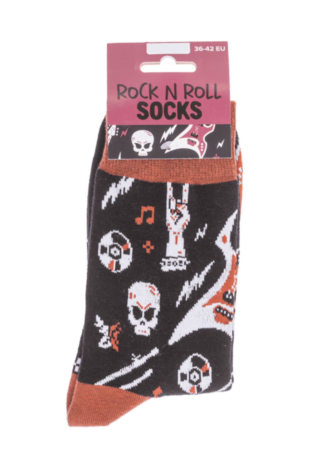 Witzige Spassocken mit Rock n Roll Motiv! Diese lustigen Socken sind ein grossartiges Geschenk! Die Motivsocken sind in der Einheitsgroesse (42/46) erhaeltlich.