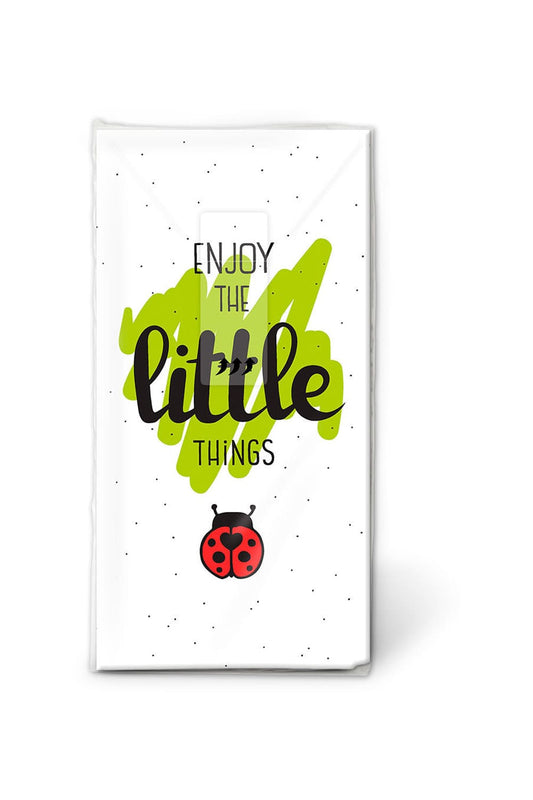 Diese herzigen Little things Taschentuecher sorgen bestimmt fuer viel Freude. Diese Nastuecher eignen sich auch als tolle Dekoration fuer das Bad. Ein witziges Geschenk oder Mitbringsel zu jedem Anlass wie Geburtstag, Hochzeit, Pensionierung, Pruefung usw. Einfach tolle Glueck Taschentuecher!