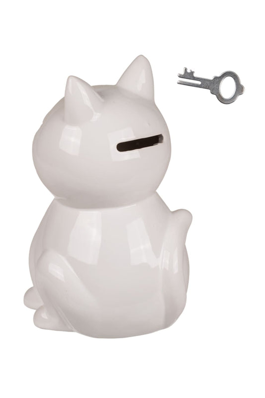 weisse Katze. Sparkaesseli. Kaetzchen Spardose