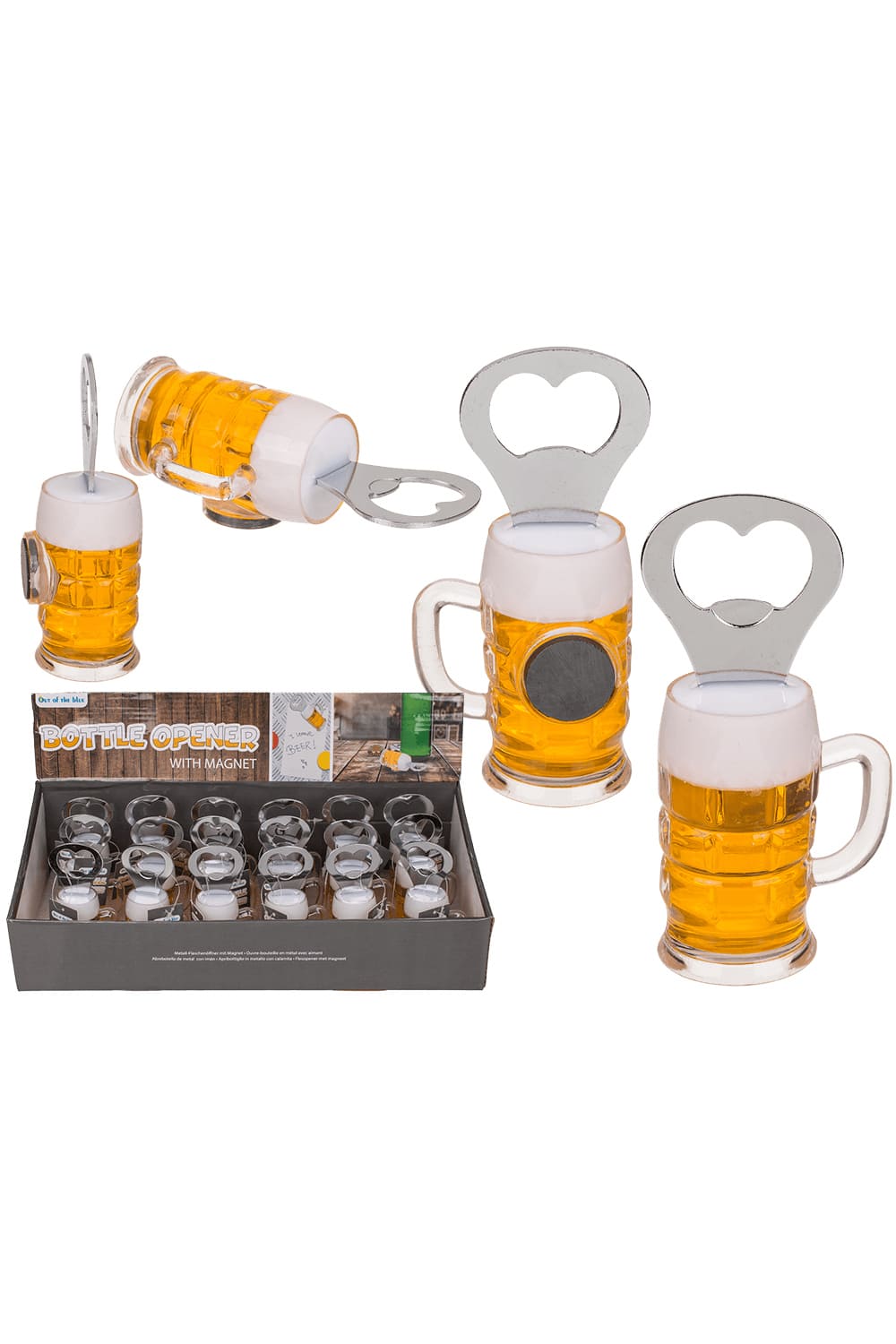 Der witzige Flaschenoeffner ist im Bierglas Design und sehr praktisch, da er mit Magnet ist. Der Bieroeffner ist auch ein tolles und praktisches Geschenk fuer alle die gerne Bier trinken. Auch ein originelles Mitbringsel fuer ein Grillfest mit Freunden, Familie oder mit Bekannten. Perfekt auch als Mitarbeiter Geschenk!