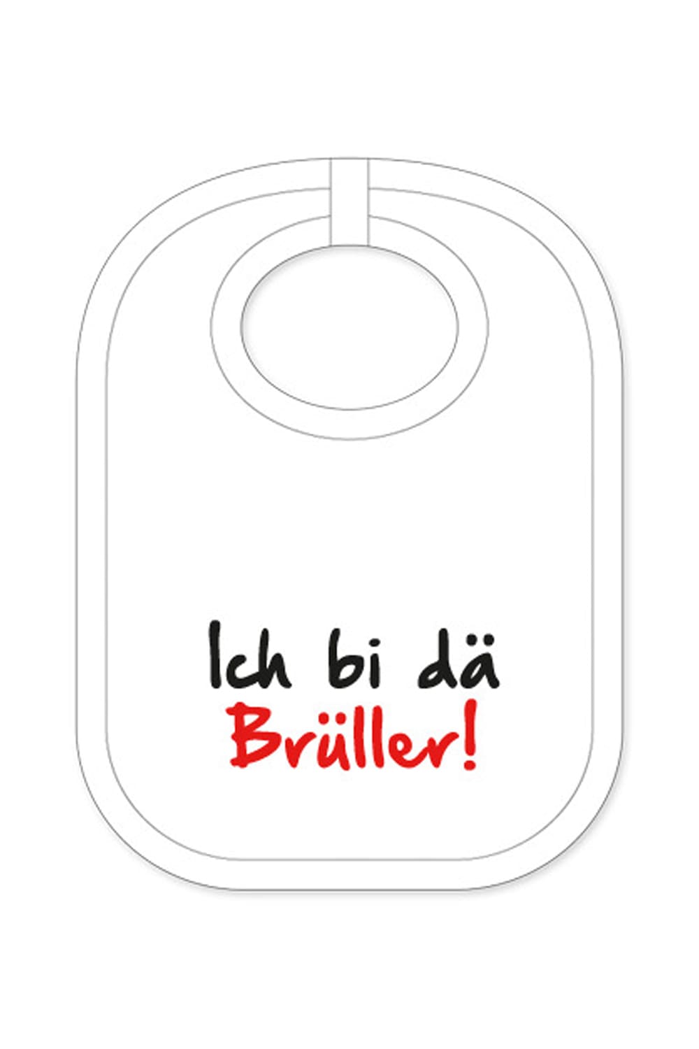 Der Babylatz mit mundart Spruch: Ich bi dae Brueller! Ein witziges Geschenk fuer ein Baby. Jetzt bei Geschenk Insel.