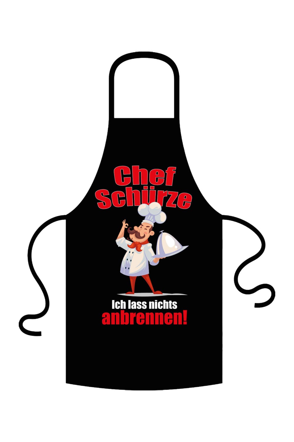 Kochschuerze mit lustigem Bild und dem Spruch: Chef Schuerze, ich lass nichts anbrennen! Mit dieser Schuerze macht das Kochen noch viel mehr Spass. Die witzige Schuerze ist aus Baumwolle. Schenken Sie tolle und erlebnisreiche Koch Momente. Einfach ein perfektes Geschenk.