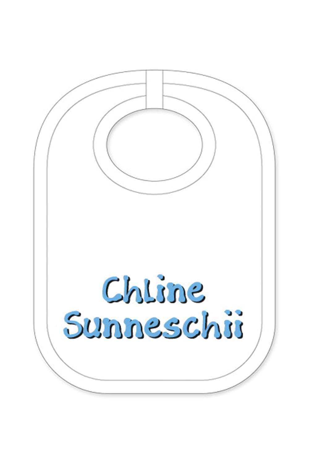 Der Babylatz mit dem Spruch: Chline Sunneschii, ist ein witziges Geschenk für ein Baby, für Neugeborene und für Kleinkinder. Ein ideales Geschenk oder Mitbringsel zur Geburt in der Schriftfarbe blau.