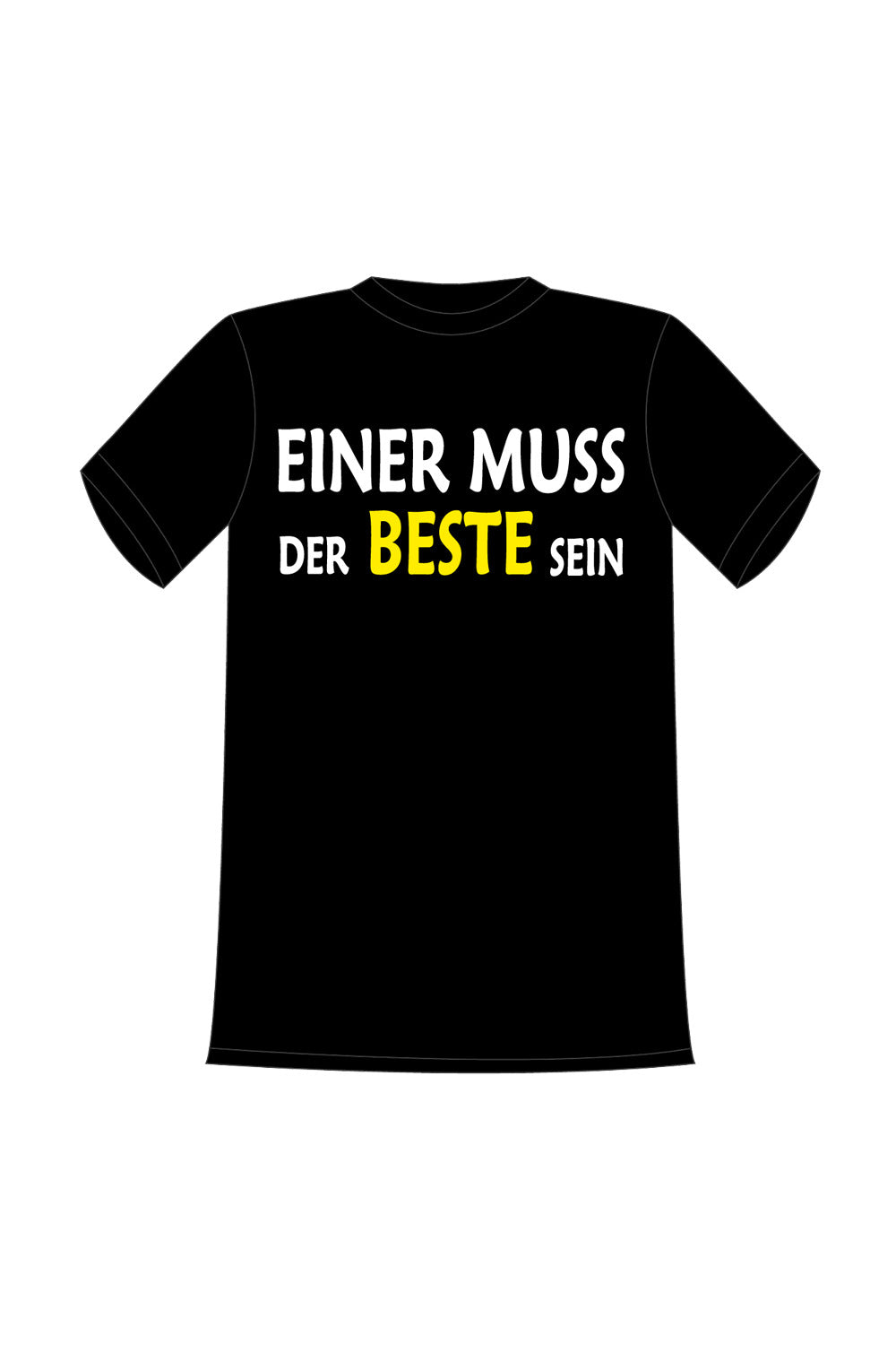 Das bedruckte T-Shirt ist ein perfektes Geschenk für alle Frauen und Maenner, die Spass lieben. Das Spruch Shirt ist aus 100% Baumwolle und hat folgenden Spruch aufgedruckt: Einer muss der Beste sein. Ein kreatives und trendiges Spruchgeschenk.