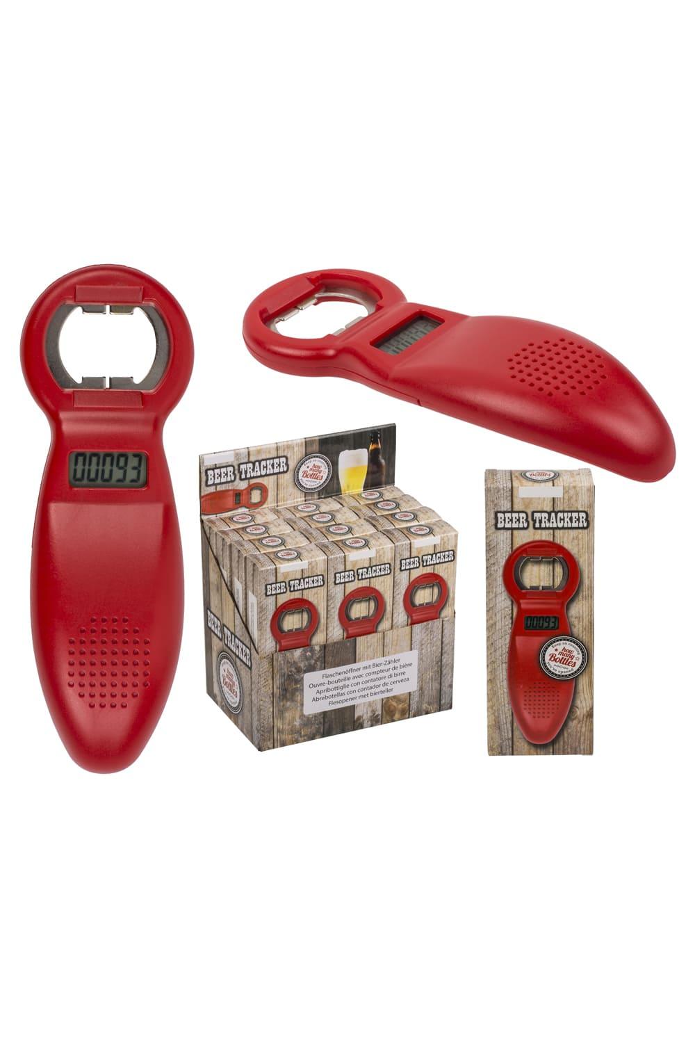Mit diesem witzigen Bieroeffner haben Sie komplett den Durchblick. Denn dieser Flaschenoeffner hat einen integrierten Zaehler mit Display Anzeige. So sehen Sie, wie viele Bierflaschen schon geoeffnet wurden. Der Flaschenoeffner mit Bierzaehler ist ein tolles und praktisches Geschenk fuer alle Bierliebhaber.