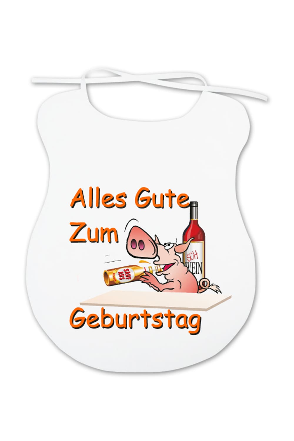 Dieser Latz ist ein lustiges Geschenk fuer alle Erwachsene, die mehr oder weniger beim Essen kleckern. Auf dem Esslatz ist ein witziges Bild aufgedruckt mit einem Schwein und der Spruch: Alles Gute zum Geburtstag. Dieser Geburtstag Erwachsenenlatz ist ein lustiges Geburtstagsgeschenk fuer alle die Humor verstehen.