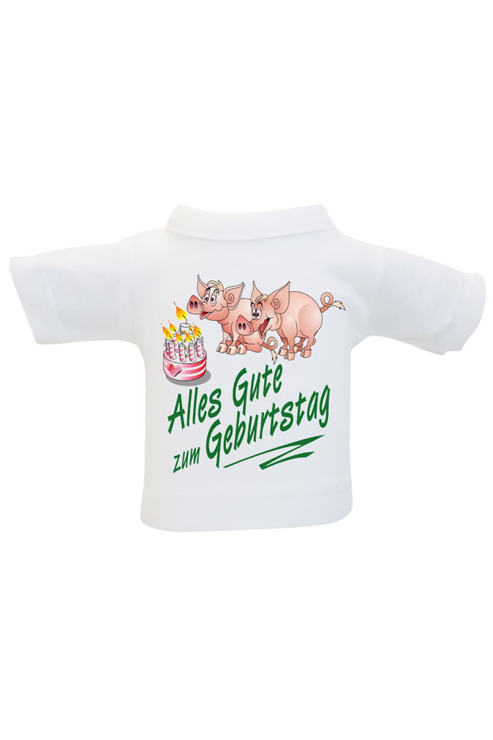 Das Geburtstag Mini T-Shirt ist ein lustiges Accessoire für Geschenke und Flaschen. Einfach das Mini Shirt einer Weinflasche anziehen und fertig ist die originelle Geschenkverpackung. Das Flaschenshirt mit der Aufschrift: Alles Gute zum Geburtstag. Eine kreative Geschenkverpackung zum Geburtstag.