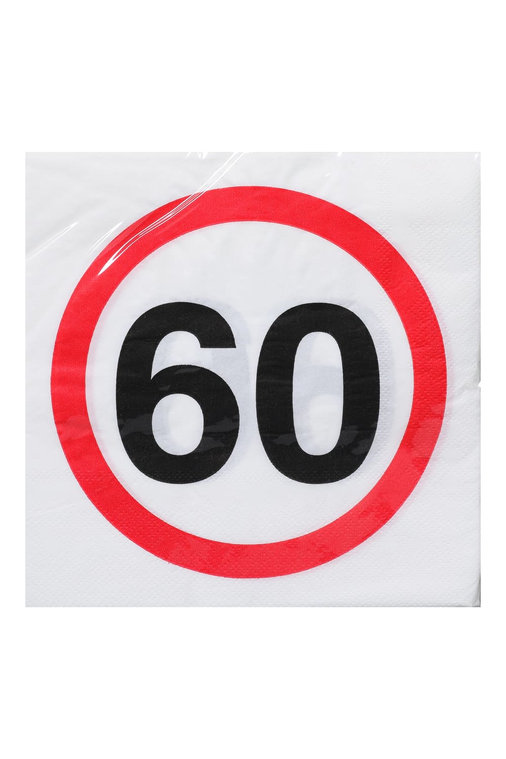 Diese Verkehrsschild Geburtstagsservietten sind perfekt als Geschenk oder Dekoration zum 60. Geburtstag oder fuer eine Jubilaeumsfeier. Eine Servietten Packung beinhaltet 20 Papierservietten. Die Groesse ist ca. 33 x 33 cm (offen).
