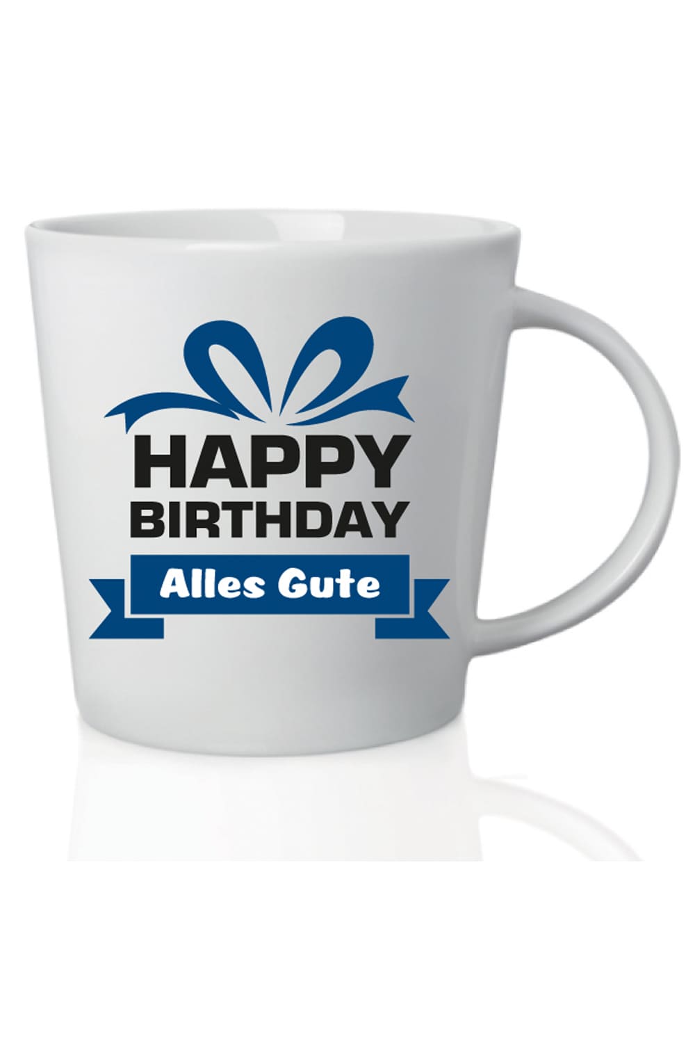 Die Spruchtasse mit der Aufschrift: Happy Birthday. Alles Gute., ist ein grossartiges Geburtstagsgeschenk. Die Tasse kann beliebig mit anderen Geschenken kombiniert werden. Ein kreatives Geschenk zum Geburtstag und fuer Alle, die gerne Kaffee und Tee trinken.