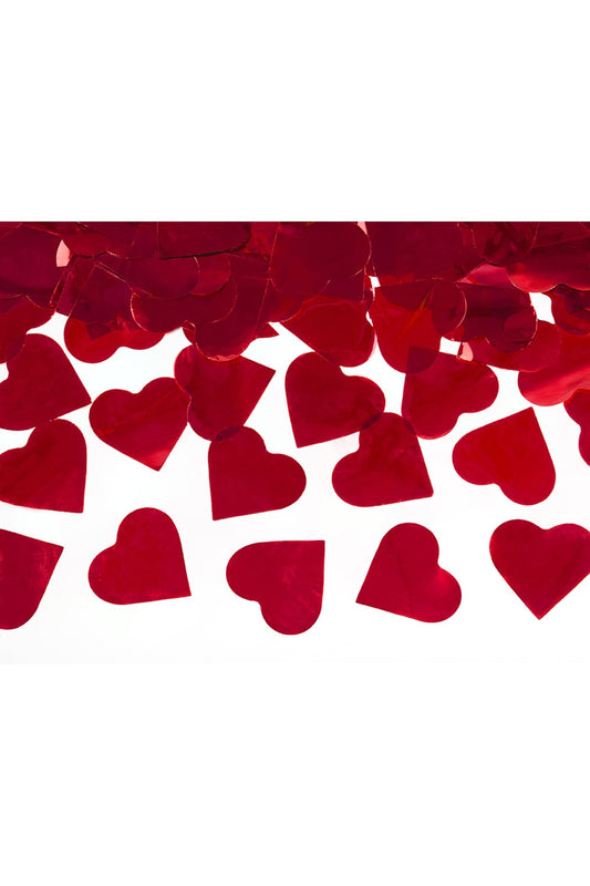 Herz Konfettikanone (40 cm). Die Konfettikanone löst die kleinen Herzen durch einen Druck und Federmechanismus aus. Die Konfettikanone mit den Herz Konfetti.