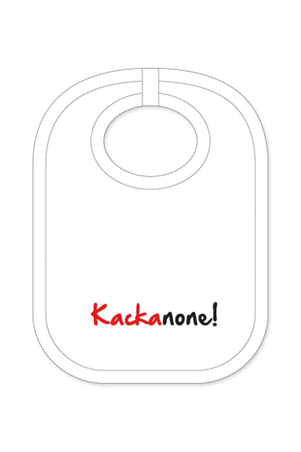 Babylatz mit der Aufschrift: Kackanone. Lustiges Geschenk fuer Kleinkinder