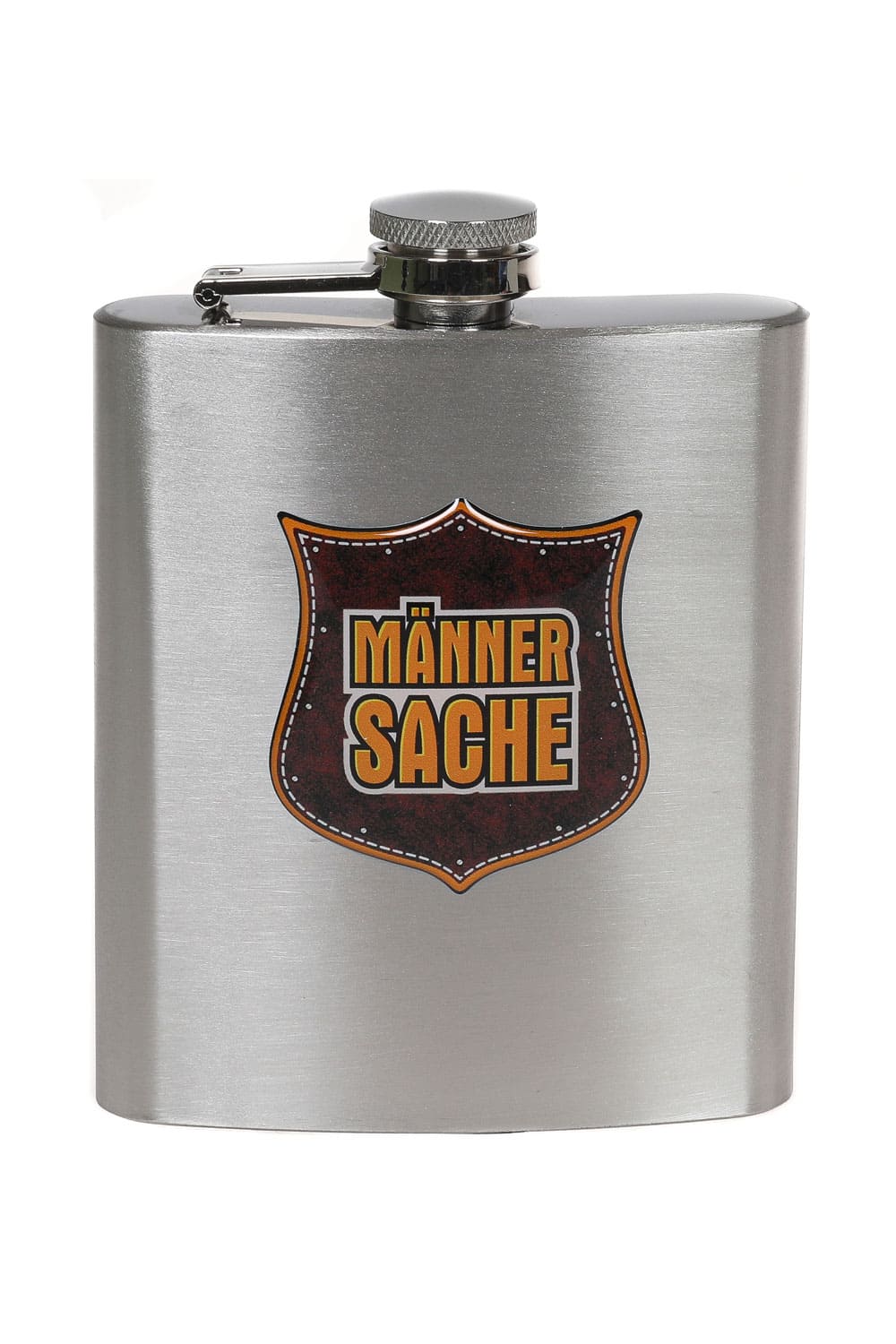 Dieses Schnaps-Geschenk ist ein optimales Maennergeschenk. Der Maennersache Flachmann sieht richtig chic aus.