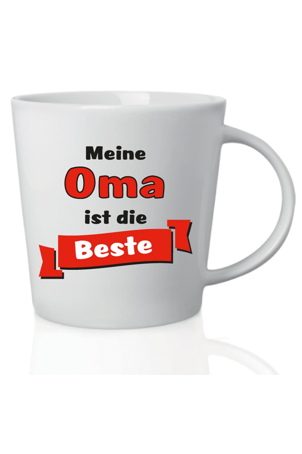Dieses Geschenk ist einfach perfekt für die liebe Oma. Die Spruchtasse mit der Aufschrift: Meine Oma ist die Beste. Ein kreatives Geburtstagsgeschenk für alle Grossmamas die gerne Kaffee, Tee oder Ovomaltine trinken. Die Tasse ist ein ideales Geschenk zum Valentinstag, zum Geburtstag oder als Weihnachtsgeschenk.