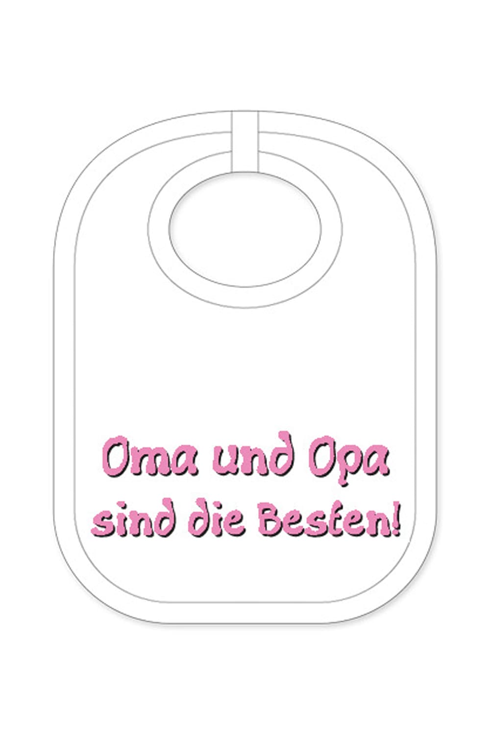 Der Babylatz mit dem Spruch: Oma und Opa sind die Besten, ist ein witziges Geschenk für ein Baby, für Neugeborene und für Kleinkinder. Ein ideales Geschenk oder Mitbringsel zur Geburt in der Schriftfarbe rosa.