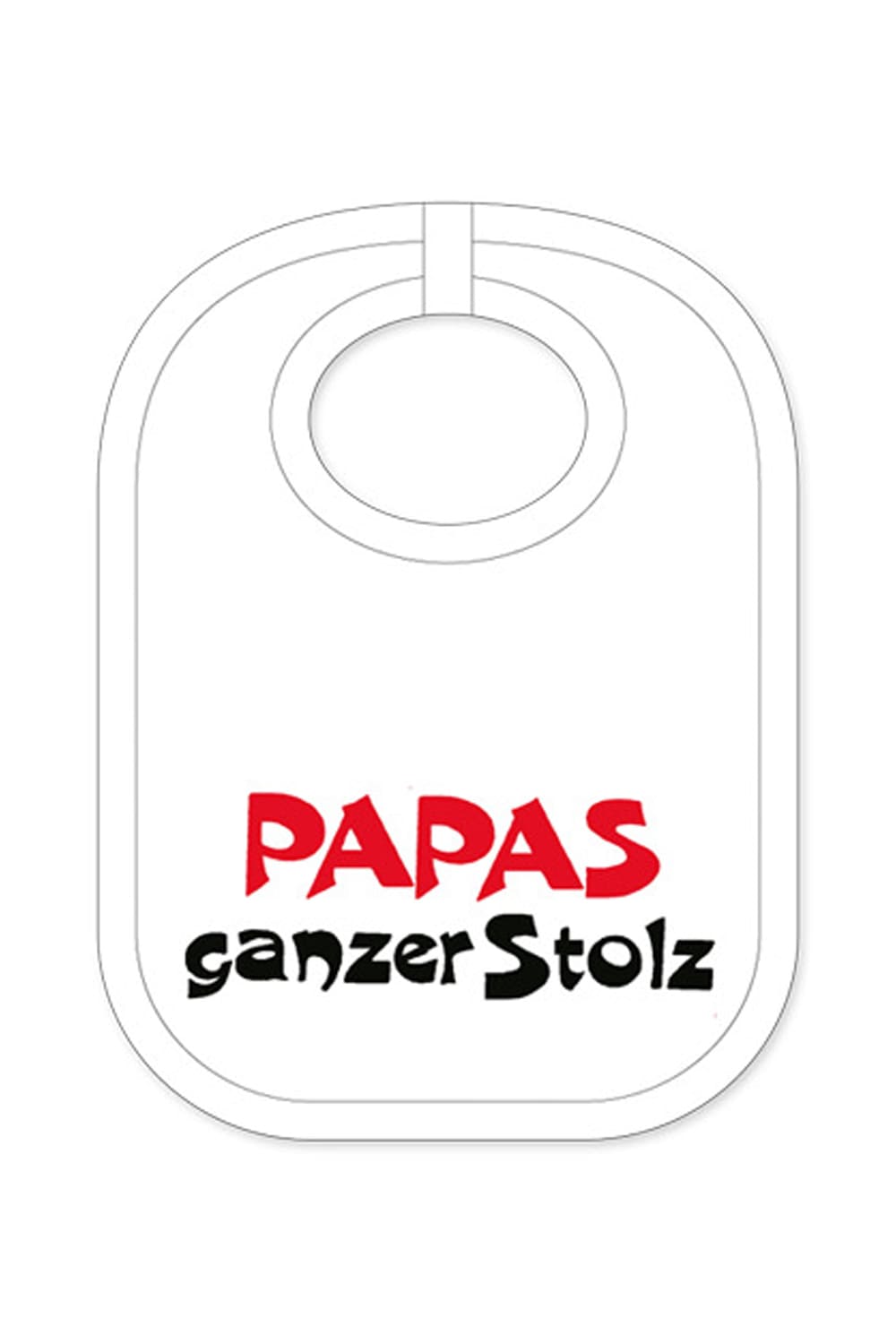 Baby Latz mit der Aufschrift: Papas ganzer Stolz. Suesses Geschenk fuer ein Baby