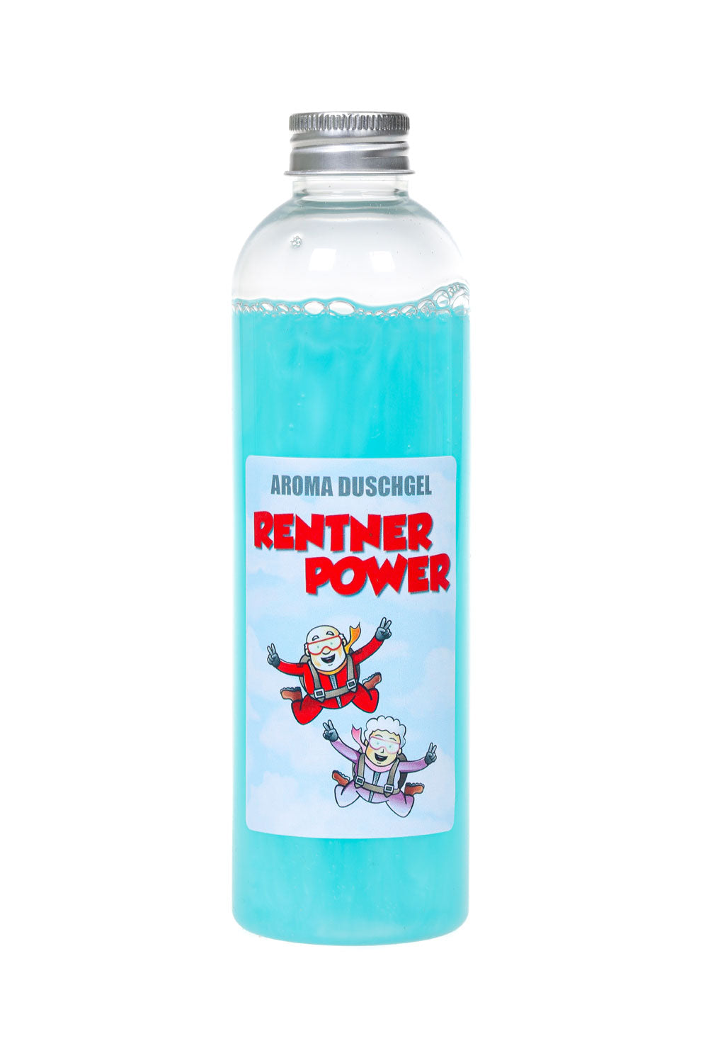 Dieses witzige Rentner Power Duschgel ist ein lustiges Geschenk zum Ruhestand! Tolles Aroma Duschgel, mit dem lustigem Bild und dem Spruch: Rentner Power.