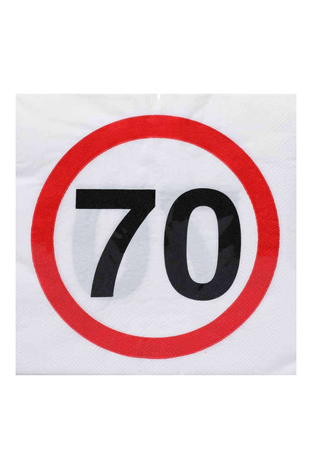 Diese Verkehrsschild Geburtstagsservietten sind perfekt als Geschenk oder Dekoration zum 70. Geburtstag oder fuer eine Jubilaeumsfeier. Eine Servietten Packung beinhaltet 20 Papierservietten. Die Groesse ist ca. 33 x 33 cm (offen).
