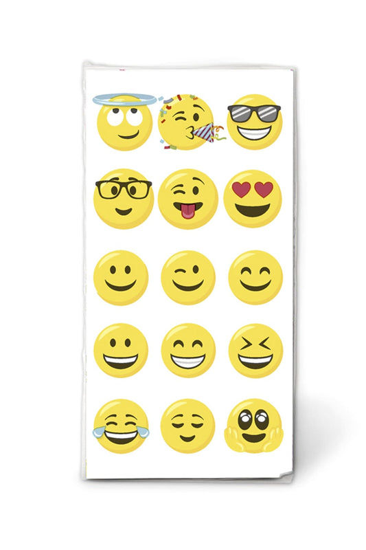 Diese witzigen Taschentuecher sind die beste Begleitung fuer Unterwegs! Die Smiley Motivtaschentuecher sind perfekt als lustiges Geschenk fuer jeden Anlass.