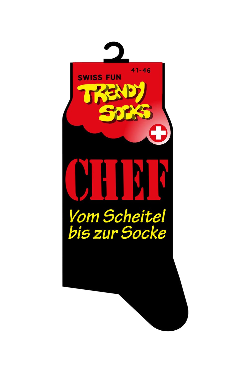 Spasssocken mit dem Spruch: Chef vom Scheitel bis zur Socke. Diese witzigen Socken sind einfach ein grossartiges Geschenk für alle, die Spass lieben und verstehen. Diese ultimativen Spruchsocken bieten ein originelles Geschenk für alle Chefs.
