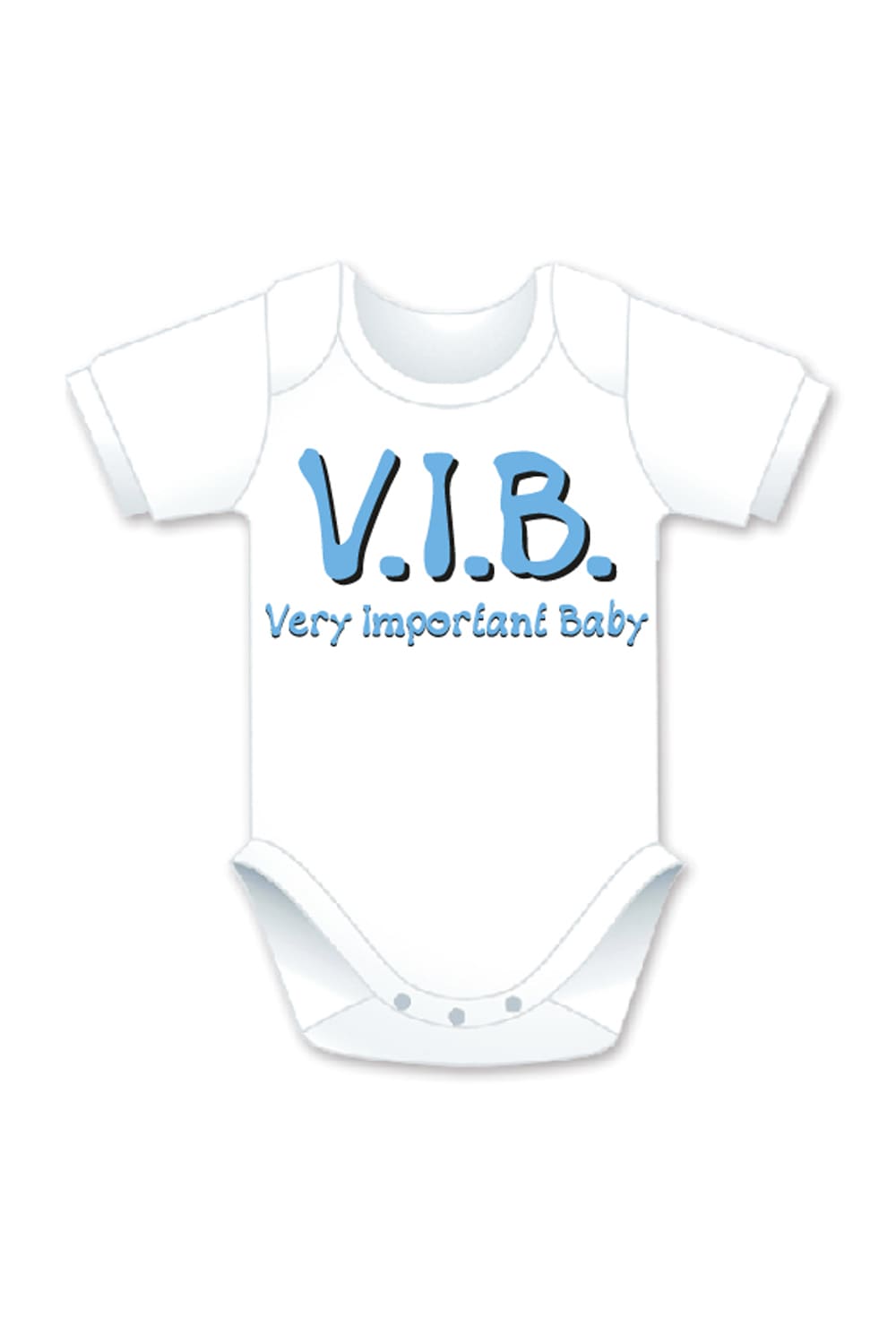 V.I.B Baby Body Junge in der Textilfarbe weiss. Baby Body Geschenk zur Geburt. Babygeschenk fuer ein Junge
